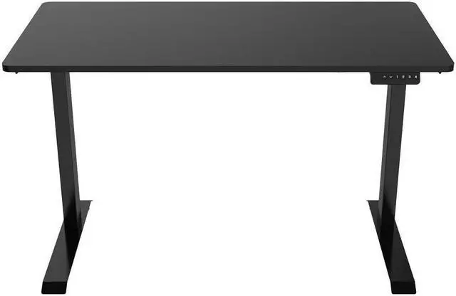 Alt view image 3 of 8 - Monoprice WFH Single Motor Height Adjustable Sit-Stand Desk Table with 4 foot Top, Black, Laptop Computer Workstation - Workstream Collection