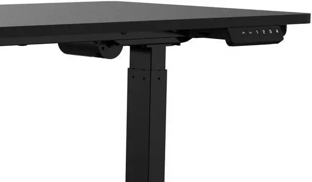 Alt view image 4 of 8 - Monoprice WFH Single Motor Height Adjustable Sit-Stand Desk Table with 4 foot Top, Black, Laptop Computer Workstation - Workstream Collection
