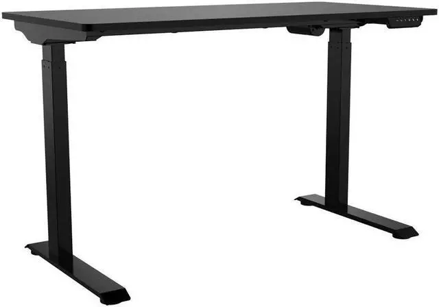 Alt view image 2 of 8 - Monoprice WFH Single Motor Height Adjustable Sit-Stand Desk Table with 4 foot Top, Black, Laptop Computer Workstation - Workstream Collection