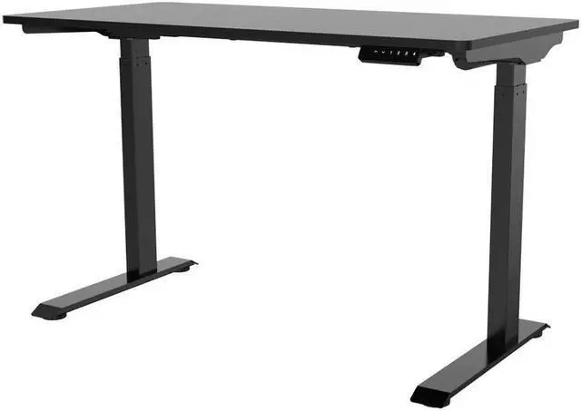 Main image of Monoprice WFH Single Motor Height Adjustable Sit-Stand Desk Table with 4 foot Top, Black, Laptop Computer Workstation - Workstream Collection