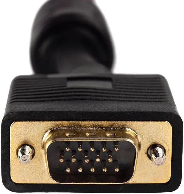 Alt view image 6 of 12 - Monoprice Super VGA Cable - 10 Feet - Black | Male to Male Monitor Cable with Ferrite Cores (Gold Plated)