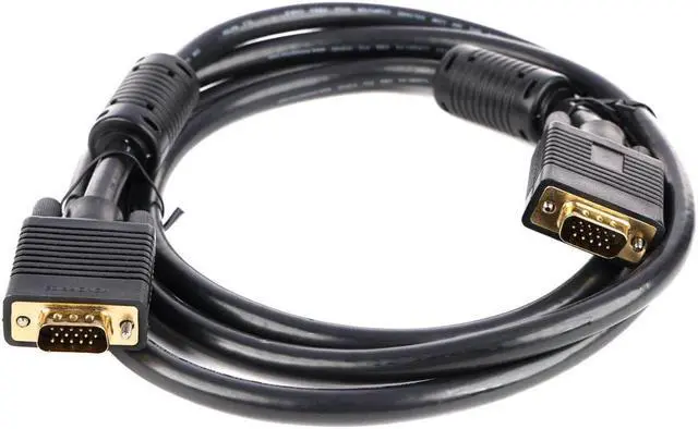 Alt view image 7 of 17 - Monoprice Super VGA Monitor Cable - 6 Feet - Black | Male to Male with Ferrite Cores (Gold Plated)