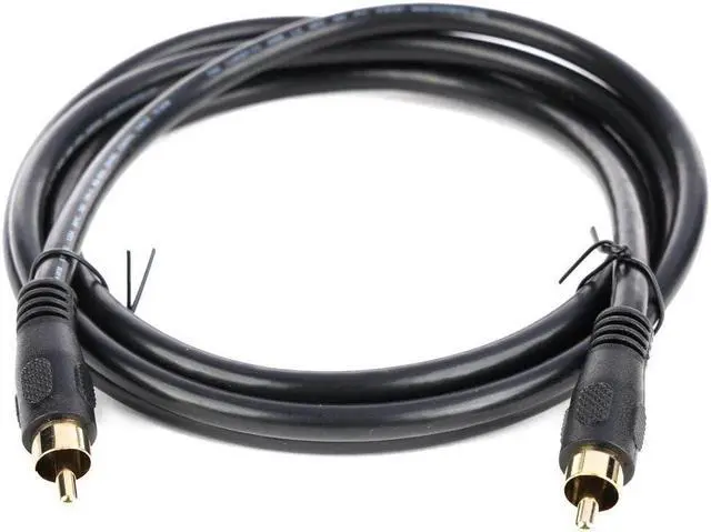 Alt view image 6 of 8 - Monoprice Audio/Video Coaxial Cable - 6 Feet - Black | RCA Male/Male RG-59U 75ohm (for S/PDIF Digital Coax Subwoofer & Composite Video)