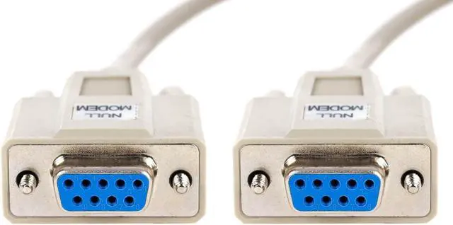 Alt view image 3 of 7 - Monoprice Molded Null Modem Cable - 10 Feet - DB9 Female/Female