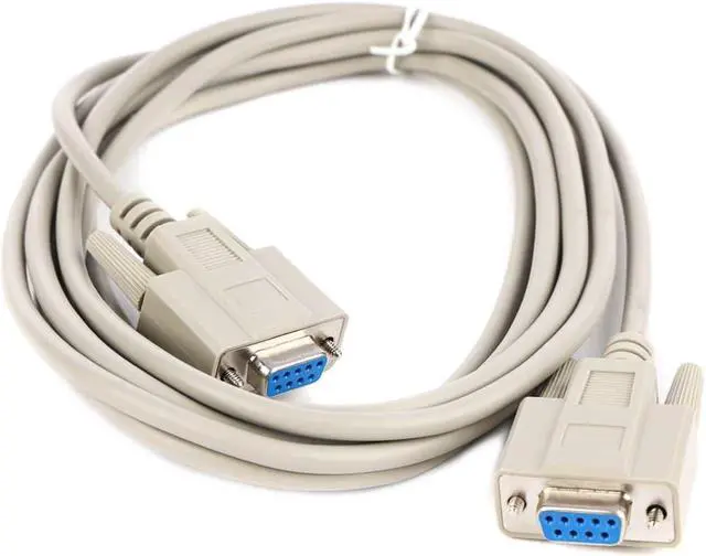 Alt view image 4 of 7 - Monoprice Molded Null Modem Cable - 10 Feet - DB9 Female/Female