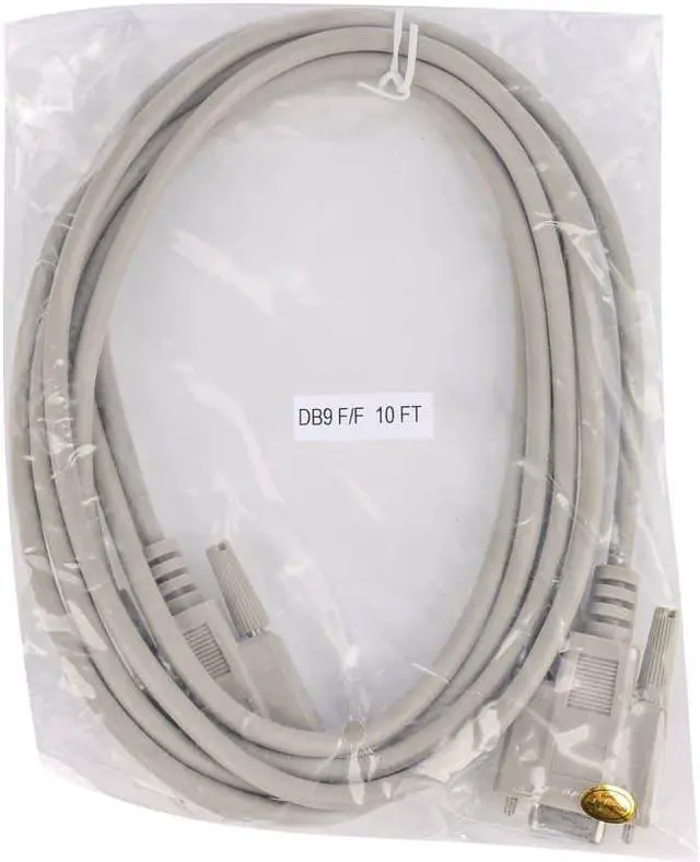 Alt view image 5 of 7 - Monoprice Molded Null Modem Cable - 10 Feet - DB9 Female/Female