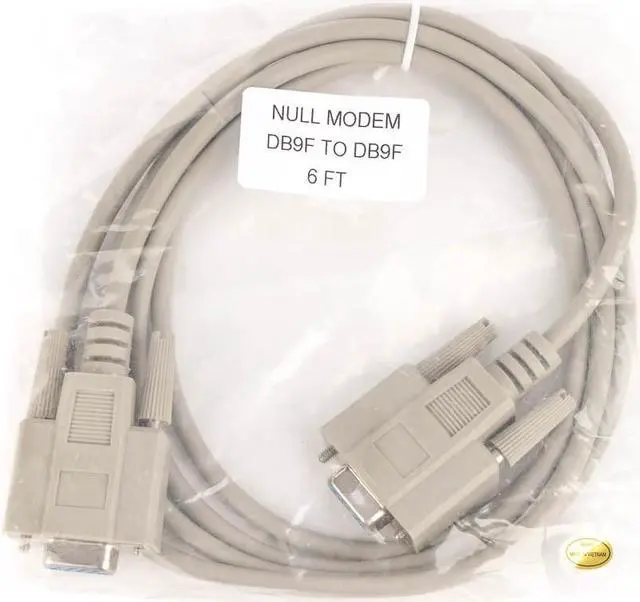 Alt view image 6 of 7 - Monoprice Molded Null Modem Cable - 6 Feet - DB9 Female/Female