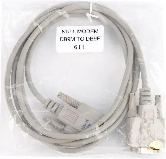 Alt view image 9 of 10 - Monoprice 6ft Molded Null Modem DB9 Male/Female Cable