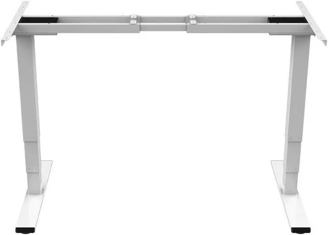 Alt view image 2 of 12 - Monoprice Dual Motor 3-Stage Sit-Stand Desk, v2, White | Ergonomic Work From Home, Office, Workstation Stand up Desk - Workstream Collection