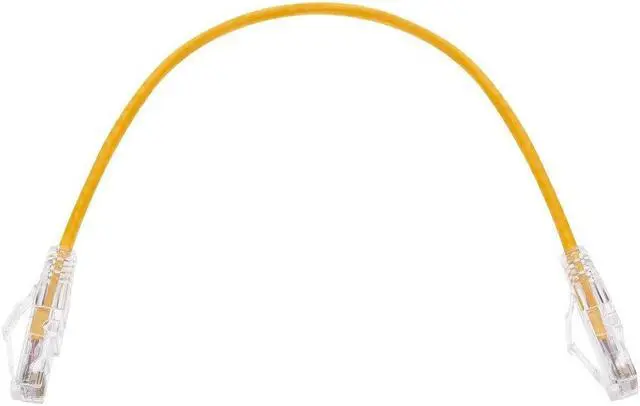 Alt view image 5 of 7 - Monoprice Cat6 Ethernet Patch Cable - 1 Feet - Yellow | Network Internet Cord - Snagless RJ45 Stranded 550MHz UTP CMR Riser Rated Pure Bare Copper Wire 28AWG - SlimRun Series
