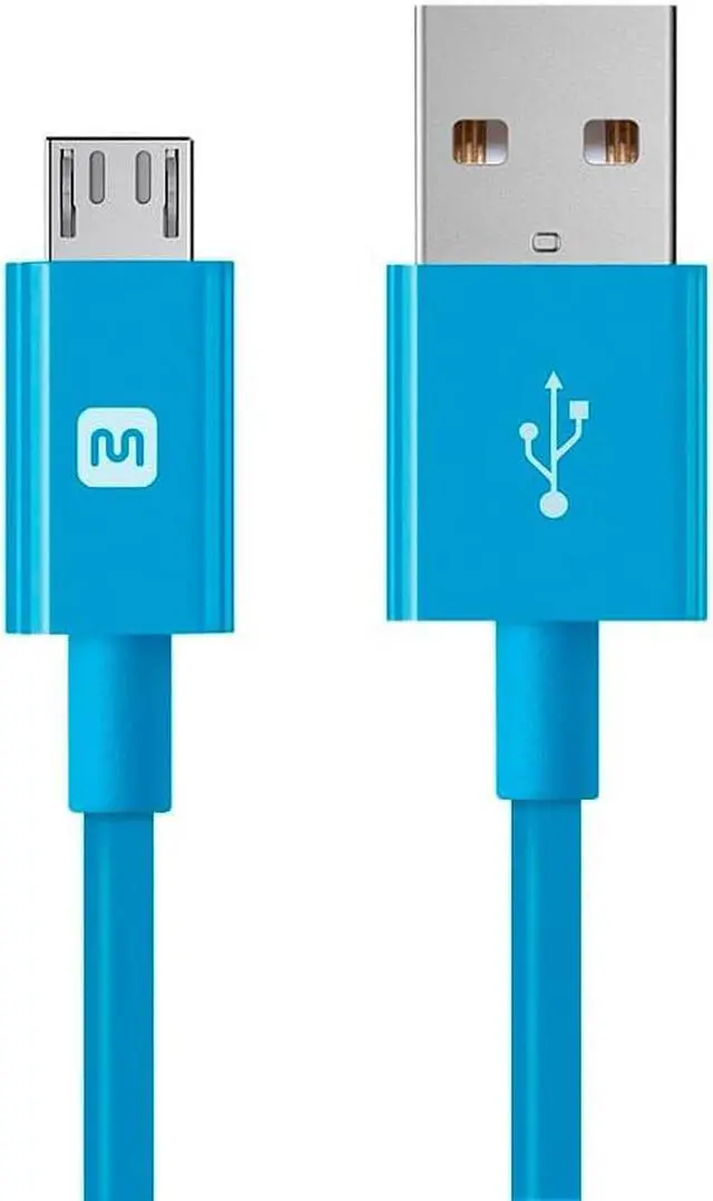 Main image of Monoprice USB Type-A to Micro Type-B Cable - 3 Feet - Purple | 2.4A, 22/30AWG - Select Series