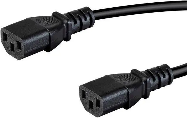 Alt view image 3 of 7 - Monoprice Heavy Duty Splitter Power Cord - 2 Feet - Black | IEC 60320 C20 to 2x IEC 60320 C13, 14AWG, 15A, SJTW, 100-250V
