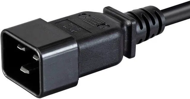 Alt view image 4 of 7 - Monoprice Heavy Duty Splitter Power Cord - 2 Feet - Black | IEC 60320 C20 to 2x IEC 60320 C13, 14AWG, 15A, SJTW, 100-250V