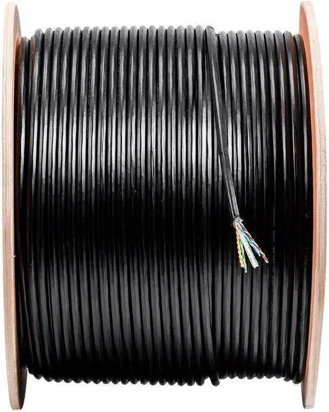 Alt view image 2 of 6 - Monoprice Cat6 Ethernet Bulk Cable - Network Internet Cord - Stranded, 550Mhz, UTP, Pure Bare Copper Wire, Outdoor, 23AWG, 1000ft, Black