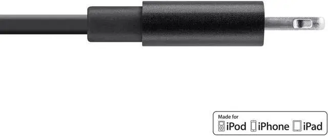 Alt view image 5 of 20 - Monoprice Apple MFi Certified Flat Lightning to USB Charge & Sync Cable - 3 Feet - Black | iPhone X, 8, 8 Plus, 7, 7 Plus, 6, 6 Plus, 5S - Cabernet Series