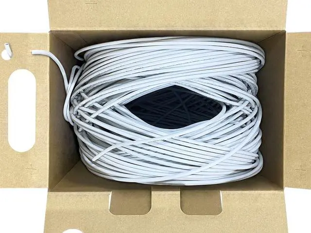 Alt view image 3 of 7 - Monoprice Cat6 Plenum Bulk Cable - 500 Feet - White | UL, Solid, 550MHz, UTP, CMP, Bare Copper, 10G, 23AWG, (TAA)