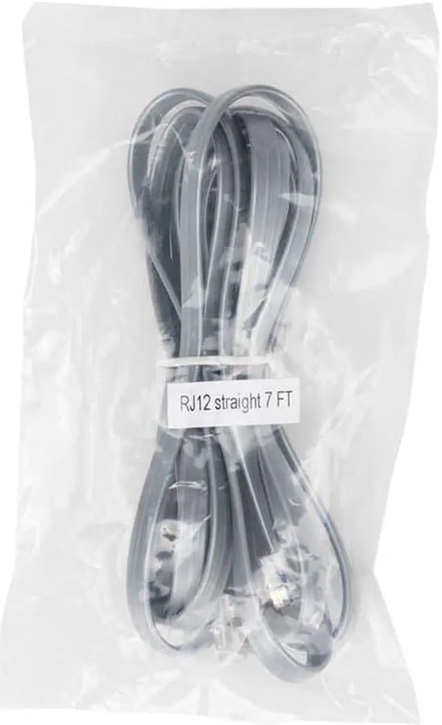 Alt view image 4 of 6 - Monoprice Landline Telephone Cable - 7 Feet - RJ12(6P6C) Straight for Data