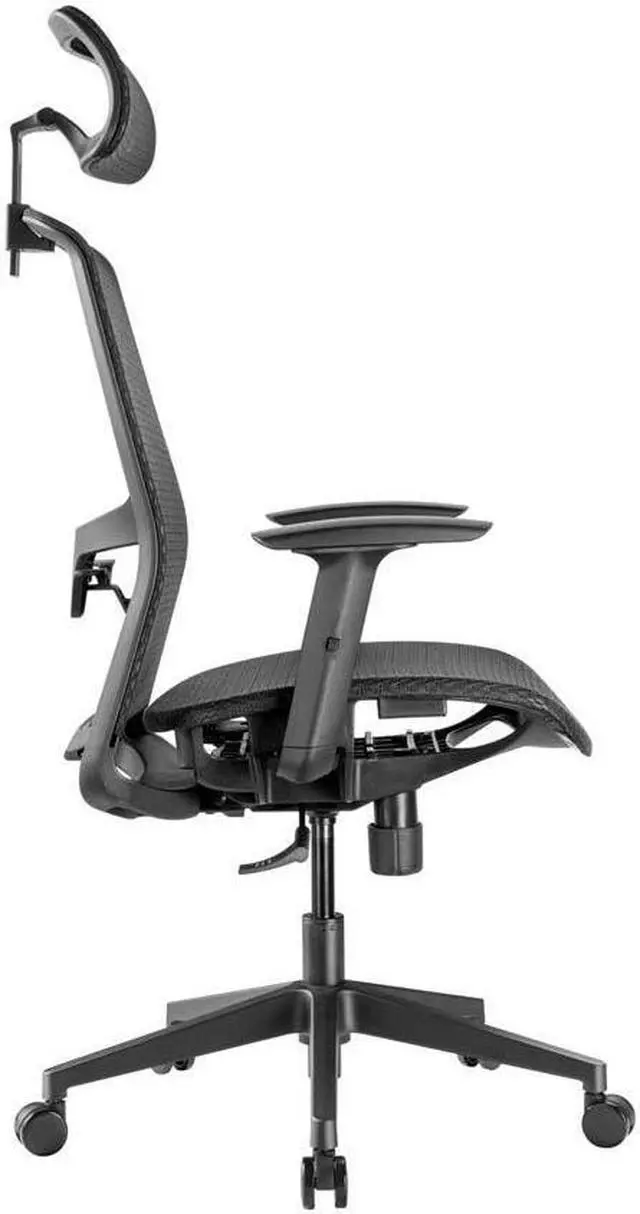 Alt view image 4 of 6 - Monoprice WFH Ergonomic Office Chair with Mesh Seat, Adjustable Headrest, Lumbar Support, Armrests, Backrest - Workstream Collection