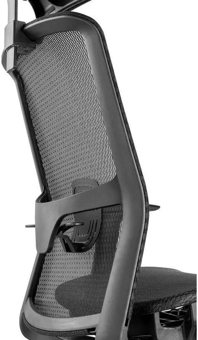 Alt view image 6 of 6 - Monoprice WFH Ergonomic Office Chair with Mesh Seat, Adjustable Headrest, Lumbar Support, Armrests, Backrest - Workstream Collection