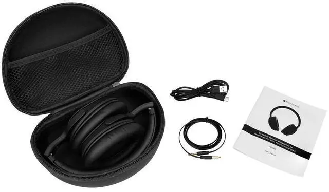 Alt view image 16 of 20 - Monoprice BT-300ANC Bluetooth Wireless Over Ear Headphones with Active Noise Cancelling (ANC) and Qualcomm aptX Audio - Black