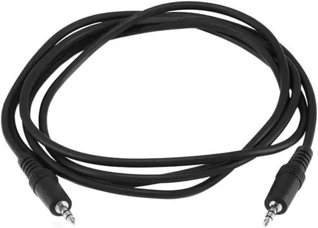 Alt view image 3 of 6 - Monoprice Audio/Stereo Cable - 6 Feet - Black | 3.5mm Plug/Plug Male/Male
