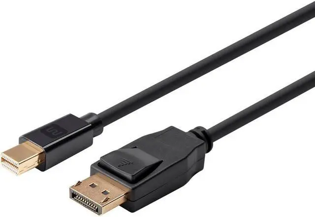 Alt view image 4 of 8 - Monoprice Mini DisplayPort 1.2 to DisplayPort Cable - 1.5 Feet - Black | 4K Capable, Supports 3D Video - Select Series