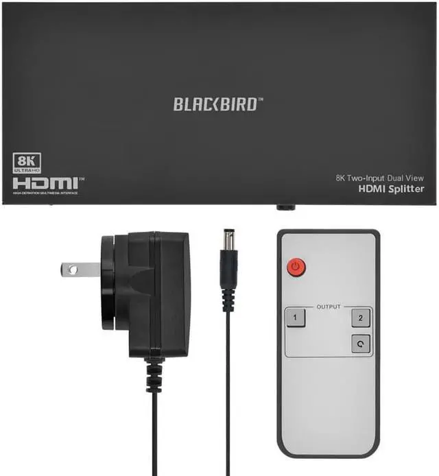 Alt view image 6 of 6 - Monoprice Blackbird 8K Dual Function Splitter/Switch (1x2 Splitter or 2x1 Switch), 8K@60, 4K@120, 40Gbps, HDR, HDMI 2.1, HDCP 2.3, EDID