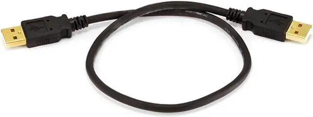 Main image of Monoprice USB 2.0 Cable - 1.5 Feet - Black | USB Type-A Male to USB Type-A Male, 28/24AWG, Gold Plated for Data Transfer Hard Drive Enclosures, Printers, Modems, Cameras and More!