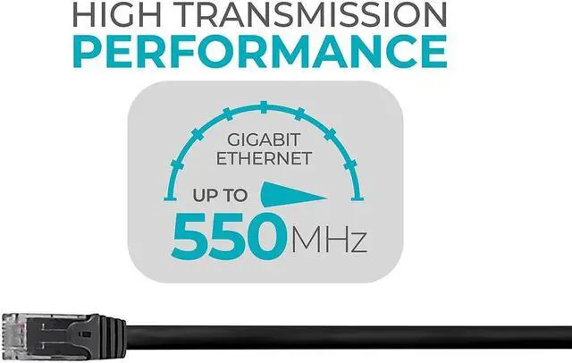 Alt view image 2 of 7 - Monoprice Cat6 Ethernet Patch Cable - 3 Feet - Black (12-Pack) Snagless RJ45, 550MHz, UTP, Pure Bare Copper Wire, 24AWG - FLEXboot Series