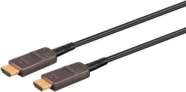 Alt view image 2 of 13 - Monoprice Ultra High Speed HDMI Cable - 100 Feet - Black, 8K@120Hz, Dynamic HDR, 48Gbps, Fiber Optic, eARC, AOC, YCbCr 4:4:4 - SlimRun AV Series
