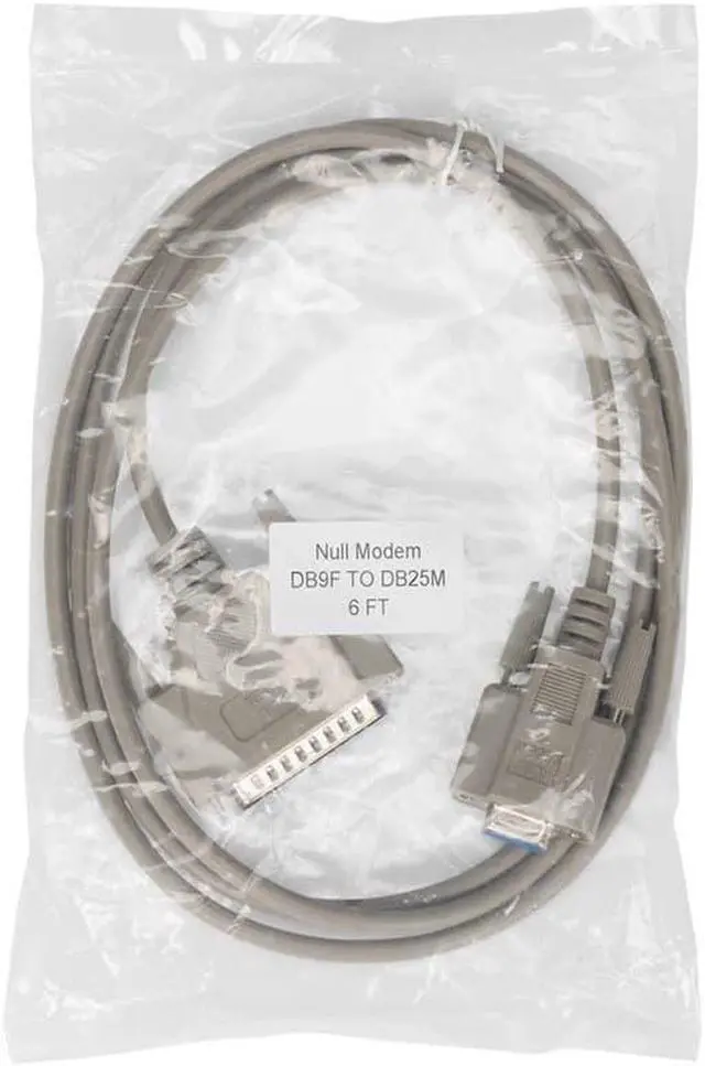 Alt view image 6 of 7 - Monoprice Molded Modem Cable - 6 Feet, DB9 Female to DB25 Male