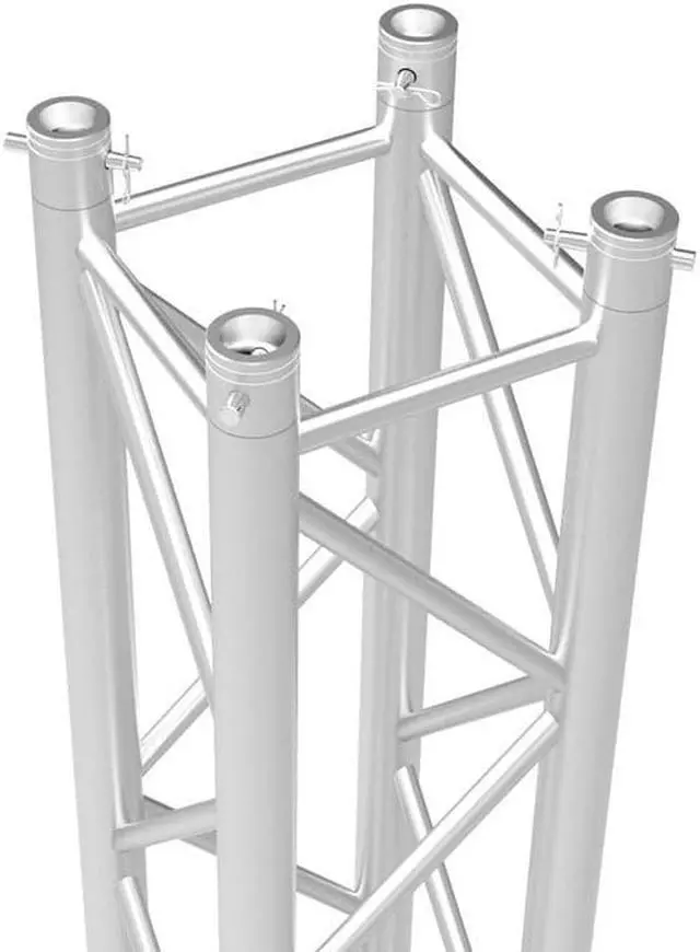 Alt view image 3 of 5 - Monoprice 12in x 12in Heavy-duty 2in Spigoted Truss 1m (3.28ft) Boltfree, with Hardware, Compatible With The Standard Size Systems, For DJ, Clubs, Stage Lighting, Concert - Stage Right Series