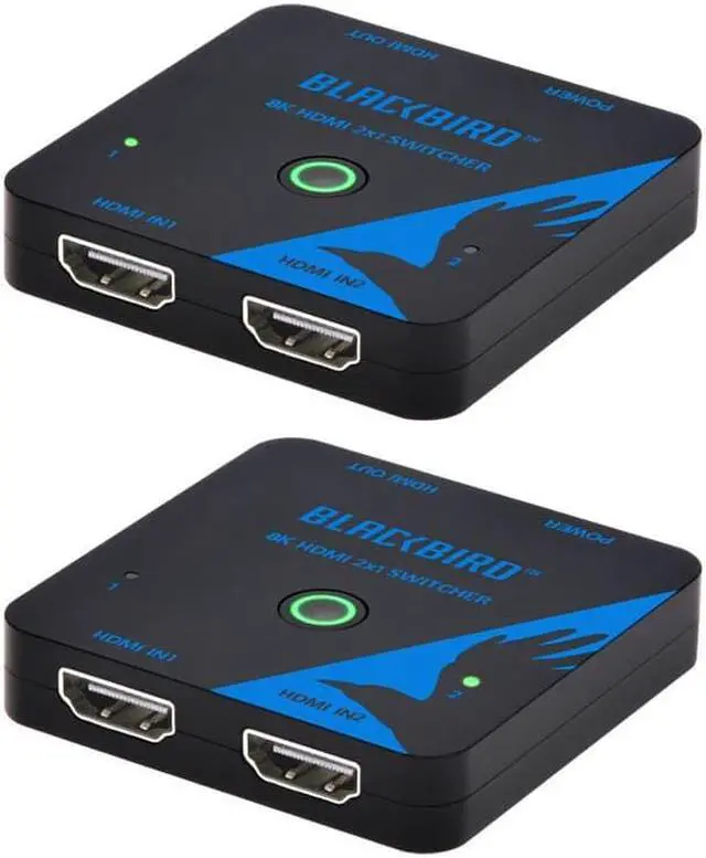 Alt view image 3 of 12 - Monoprice Blackbird 8K60 2x1 HDMI Switch, HDMI 2.1, HDCP 2.3, Share One 8K60 HDMI Input Between Two Sources Compatible with HDTV, Xbox, PS5, PS4, PS3, Blu-Ray Player, Fire Stick, Roku