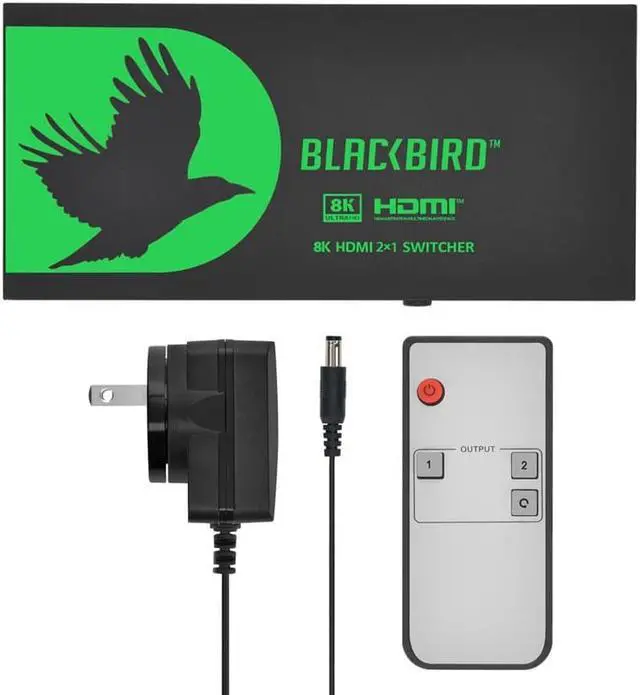 Alt view image 6 of 12 - Monoprice Blackbird Prosumer Class 8K60 2x1 HDMI Switch With Audio Extraction, HDMI 2.1, HDCP 2.3, 40Gbps, EDID, IR Remote Control, HDR 10+, HDTV, Xbox, PS5, PS4, PS3, Fire Stick, Roku
