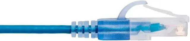 Alt view image 4 of 4 - Monoprice Cat6A Patch Ethernet Cable - 14 Feet - Blue | UTP, 30AWG, 10G, Pure Bare Copper, Snagless RJ45, For Computer Networking Cable, LAN, Modem, Router - SlimRun Series