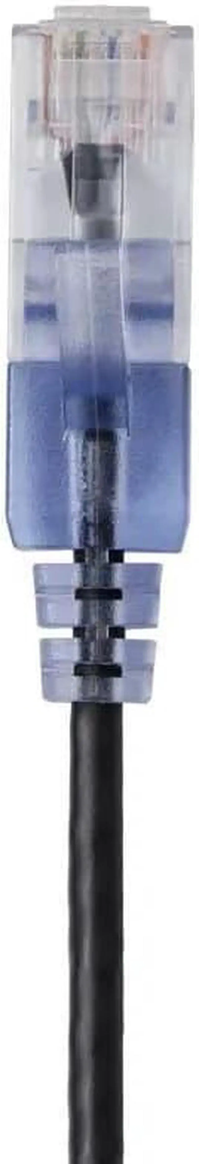 Alt view image 2 of 5 - Monoprice Cat6A Patch Ethernet Cable - 14 Feet - Black | UTP, 30AWG, 10G, Pure Bare Copper, Snagless RJ45, For Computer Networking Cable, LAN, Modem, Router - SlimRun Series