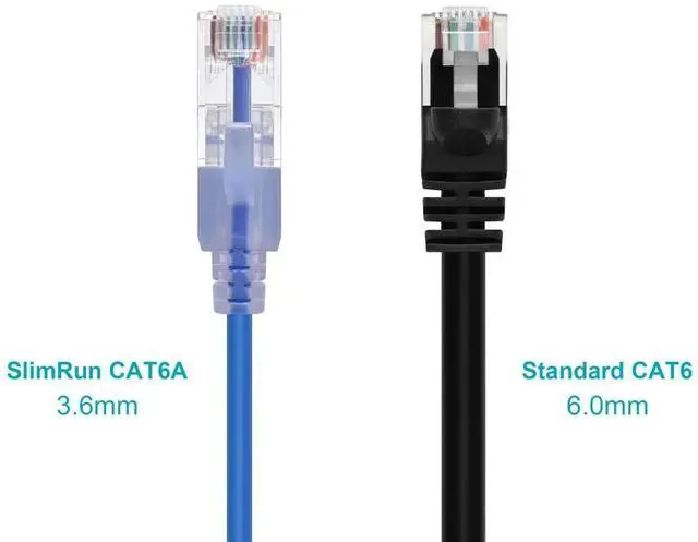 Alt view image 3 of 8 - MONOPRICE CAT6A 7FT BLUE PATCH CABLE_ UTP_ 30AWG_ 10G_ PURE BARE COPPER_ SNAGLES