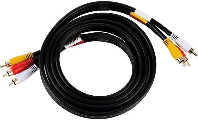 Alt view image 5 of 5 - Monoprice 6ft Triple RCA Stereo Video Dubbing Composite Cable (3x RG59U)