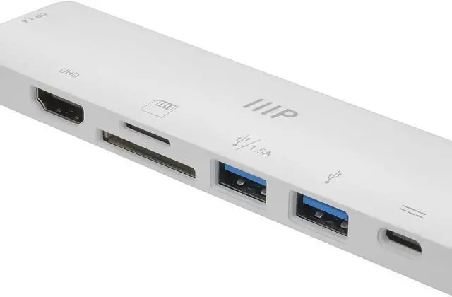 Alt view image 6 of 6 - MONOPRICE 7-IN-1 USB-C MULTIPORT 4K HDMI ADAPTER