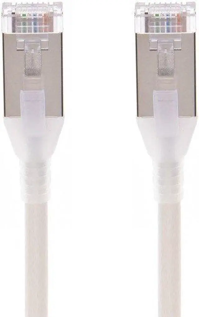 Alt view image 2 of 6 - Monoprice Cat6A Ethernet Patch Cable - 25 Feet - White | Snagless, Double Shielded, Component Level, CM, 30AWG, Computer Networking Cable LAN Modem Router - SlimRun Series