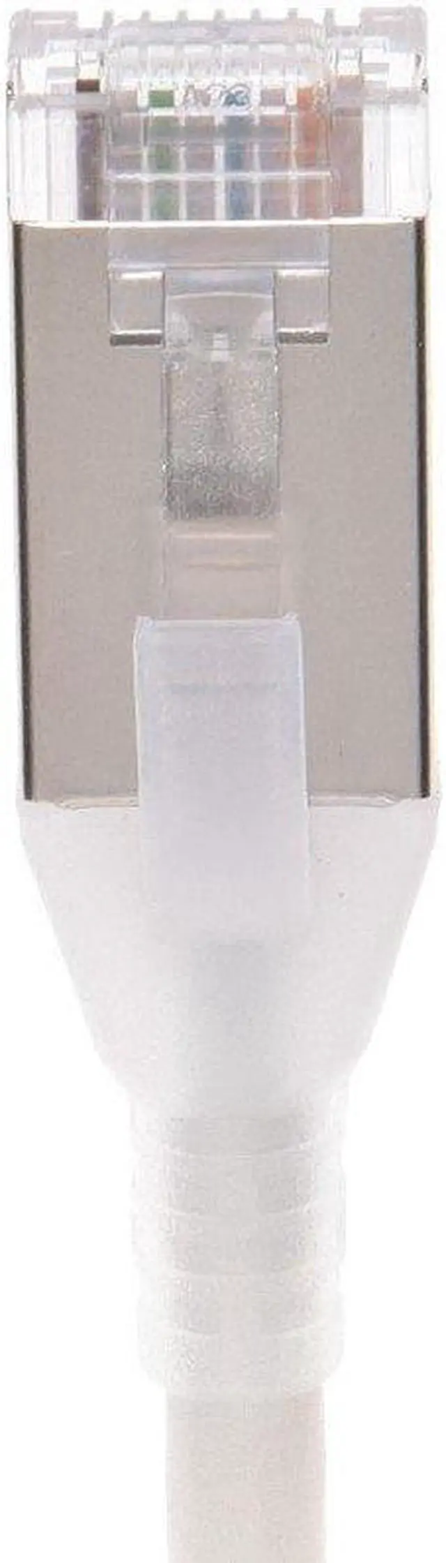 Alt view image 4 of 6 - Monoprice Cat6A Ethernet Patch Cable - 25 Feet - White | Snagless, Double Shielded, Component Level, CM, 30AWG, Computer Networking Cable LAN Modem Router - SlimRun Series