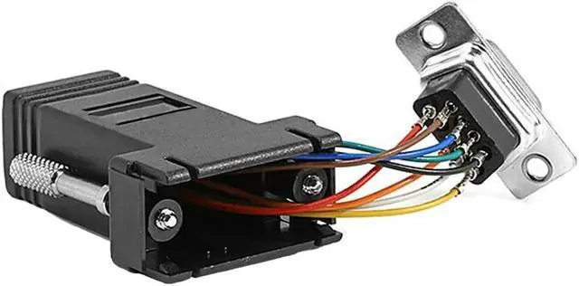 Alt view image 3 of 5 - Monoprice DB9 Female to RJ-45 Modular Adaptor - Black