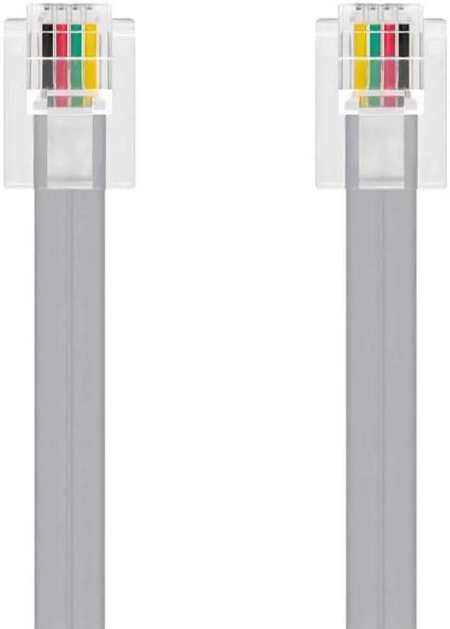 Alt view image 5 of 8 - Monoprice Landline Telephone Cable - 7 Feet - RJ11(6P4C) Reverse for Voice