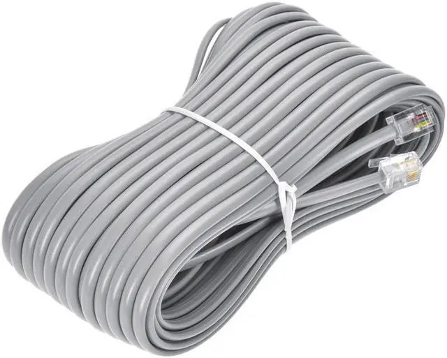 Alt view image 7 of 9 - Monoprice Landline Telephone Cable - 50 Feet - RJ11(6P4C) Straight for Data