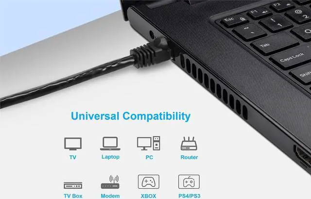 Alt view image 8 of 9 - Monoprice Cat6 Ethernet Patch Cable - 0.5 Feet - Black | Network Internet Cord - RJ45, Stranded, 550Mhz, UTP, Pure Bare Copper Wire, 24AWG