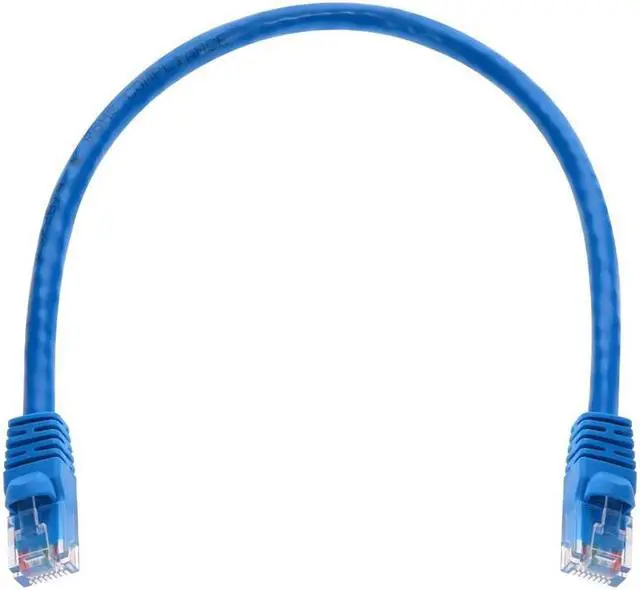 Alt view image 10 of 13 - Monoprice Cat6 Ethernet Patch Cable - 1 Feet - Blue | Network Internet Cord - RJ45, Stranded, 550Mhz, UTP, Pure Bare Copper Wire, 24AWG