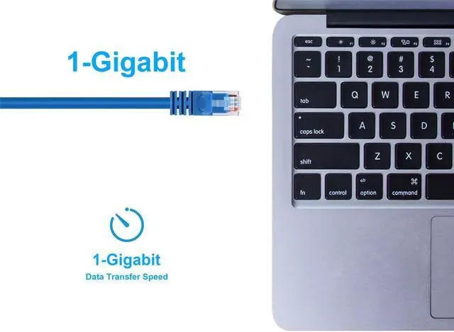 Alt view image 11 of 13 - Monoprice Cat6 Ethernet Patch Cable - 1 Feet - Blue | Network Internet Cord - RJ45, Stranded, 550Mhz, UTP, Pure Bare Copper Wire, 24AWG