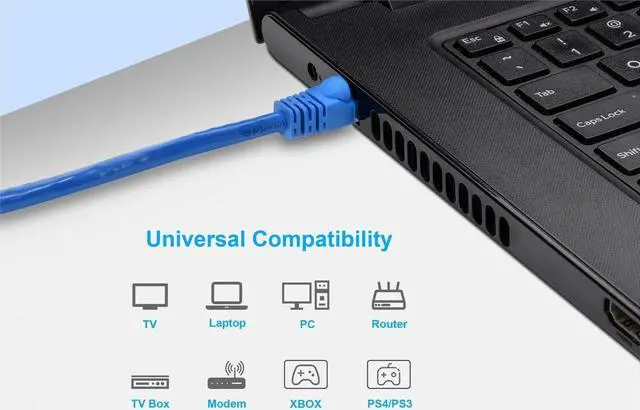 Alt view image 12 of 13 - Monoprice Cat6 Ethernet Patch Cable - 1 Feet - Blue | Network Internet Cord - RJ45, Stranded, 550Mhz, UTP, Pure Bare Copper Wire, 24AWG