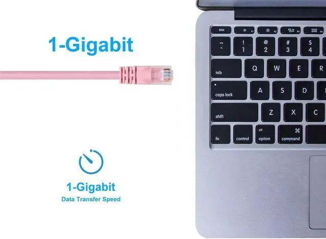 Alt view image 5 of 6 - Monoprice Cat6 Ethernet Patch Cable - 5 Feet - Pink, Snagless RJ45, Stranded, 550Mhz, UTP, Pure Bare Copper Wire, 24AWG