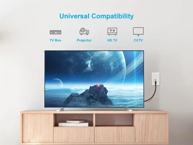 Alt view image 9 of 9 - Monoprice F Type Right Angle Female to Male Adapter - Gold Plated